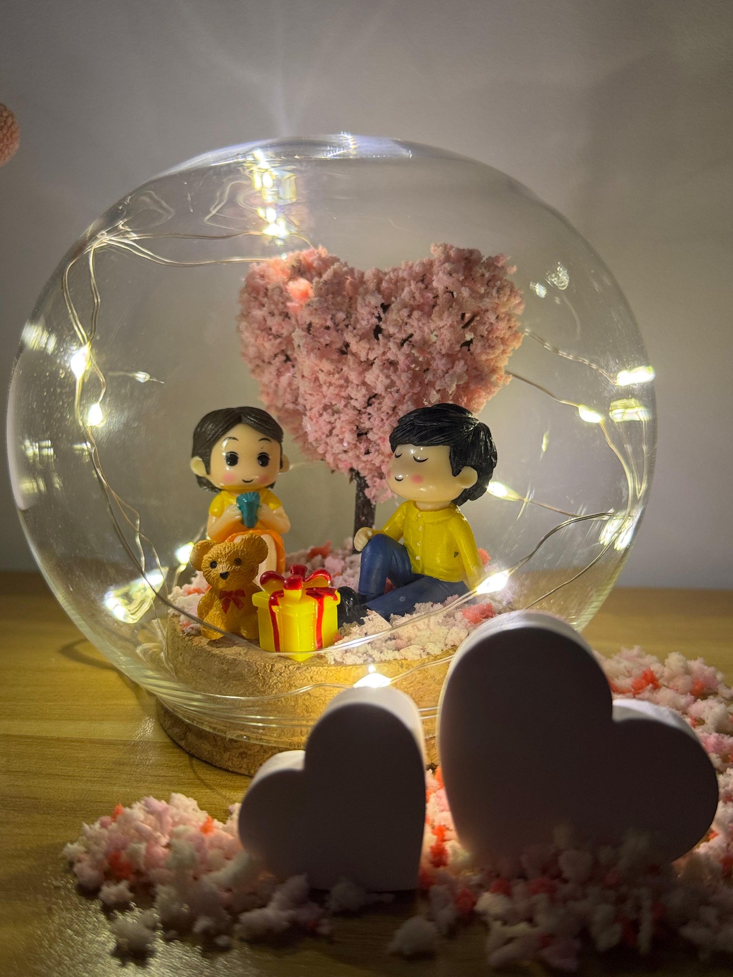 Blossom Glass Dome Lamp USB Plug-in (Blossom Friendship)