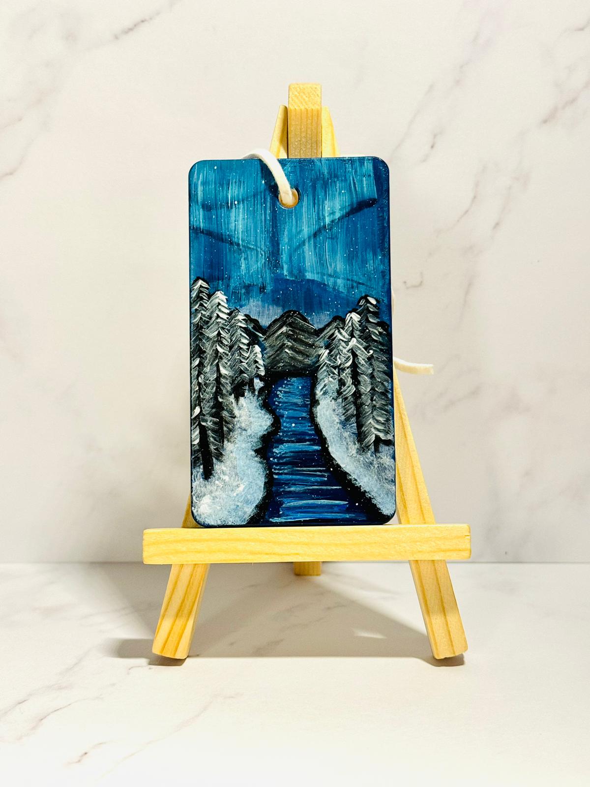 (Art Painting) Aurora Peaks