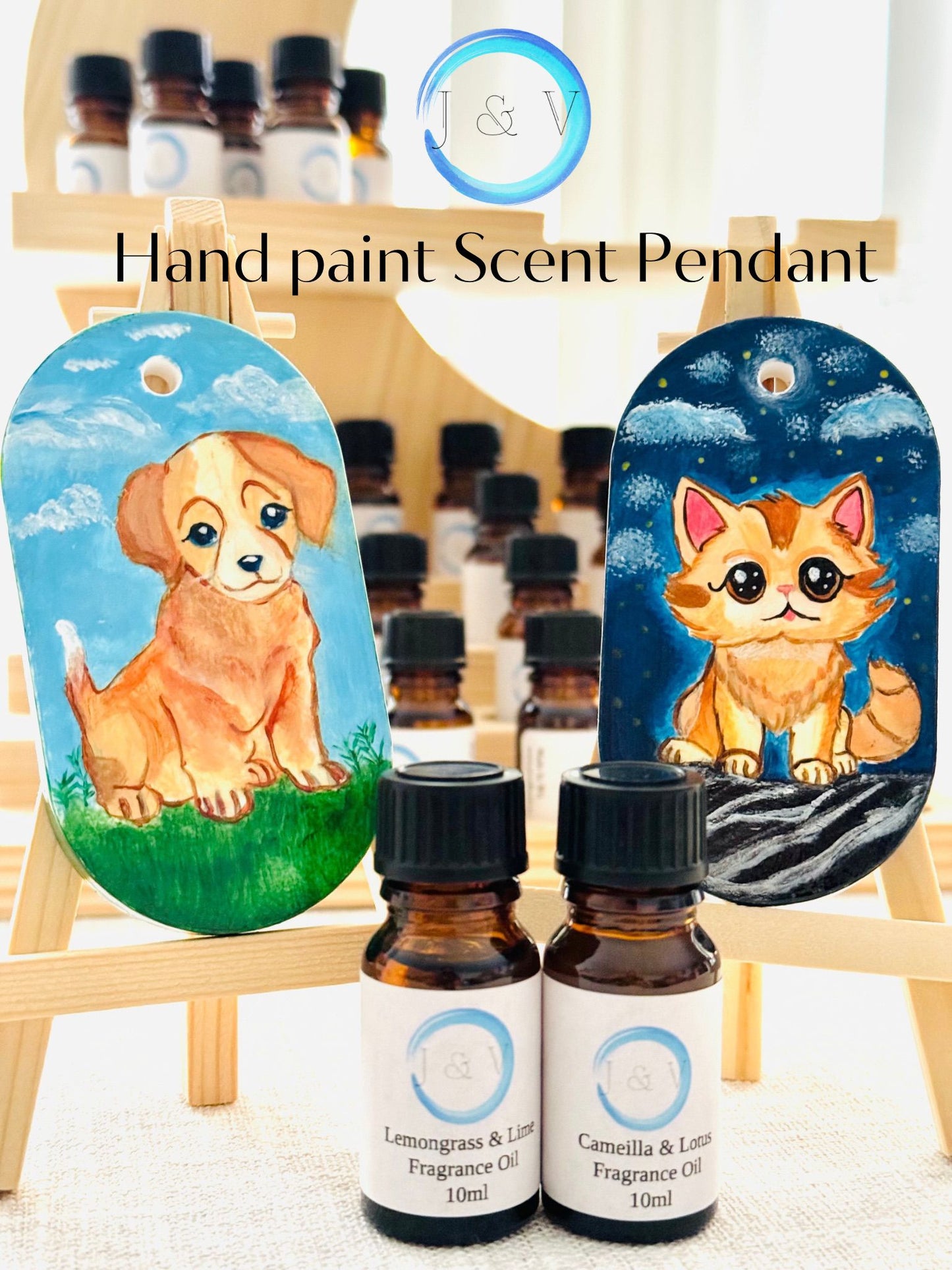 (Art Painting) Little Puppy & Starry Night Kitty