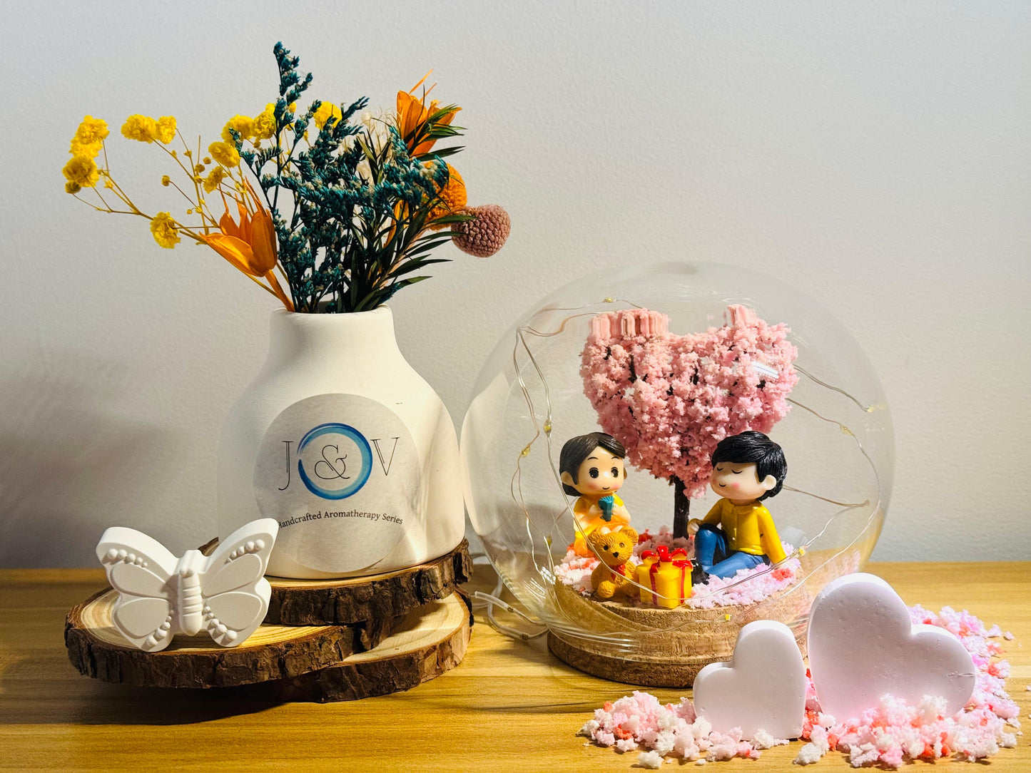 Blossom Glass Dome Lamp USB Plug-in (Blossom Friendship)